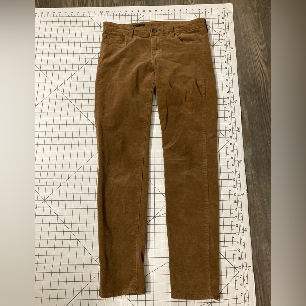 Kut From‎ The Kloth Size 10 Brown Diana Skinny Corduroy Pants